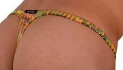 SMALL SMU Sensual Thong Orange Stripes 33497 MX134