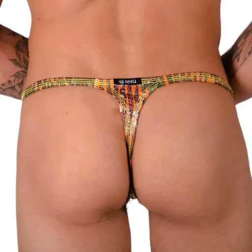 SMALL SMU Sensual Thong Orange Stripes 33497 MX132