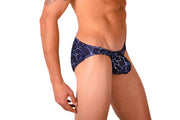 SMU Artistic Mini Briefs Speedo Cut In Navy P01503 H184