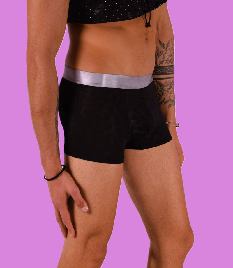 SMU Boxer Sheer Skin Molding Hipster Black 100715 H633