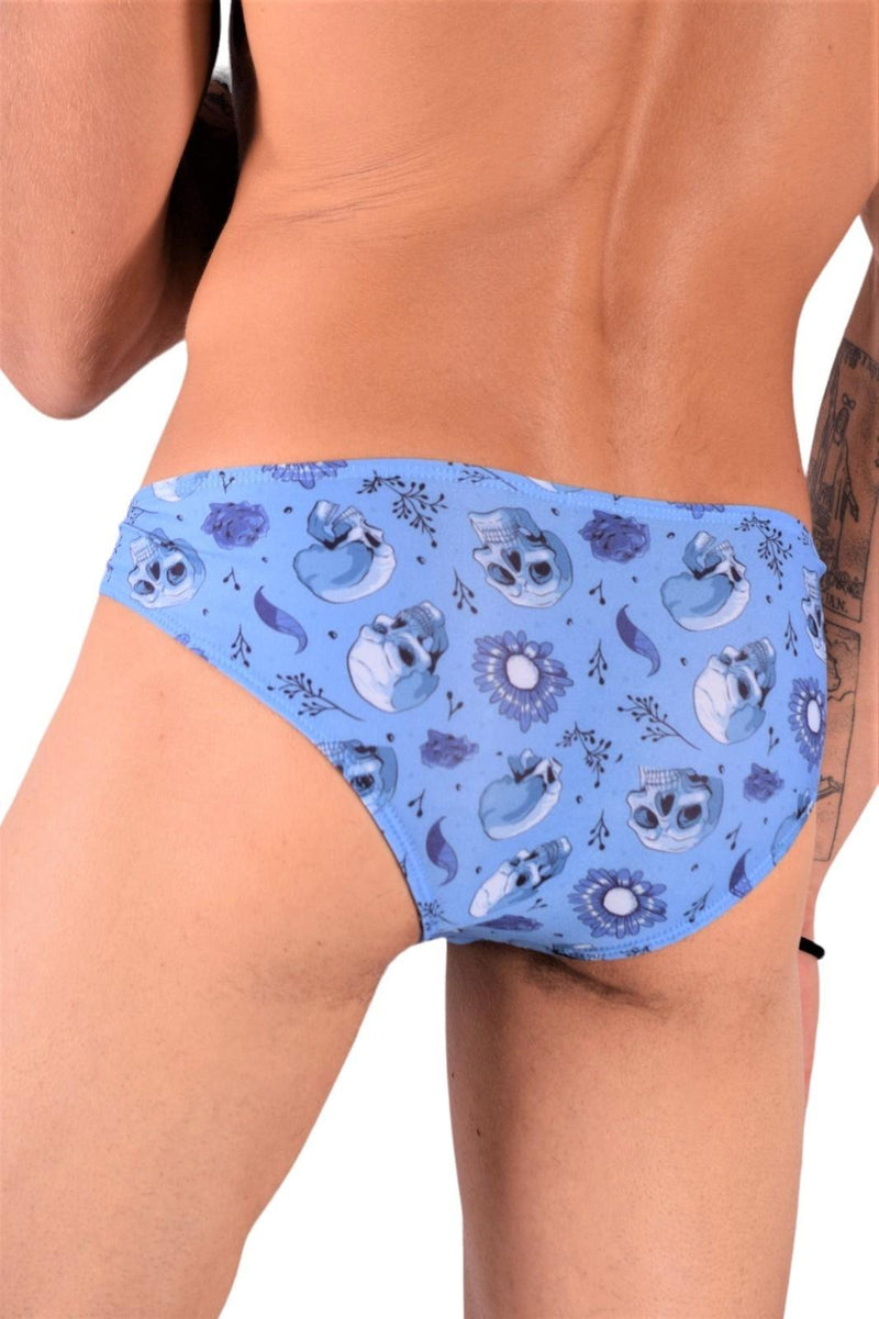SMU Briefs Printed Skulls Mini - Brief in Blue P01003 H167