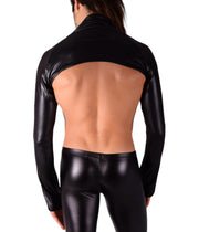 SMU Crop top Leather Look Spandex  11760 SX11