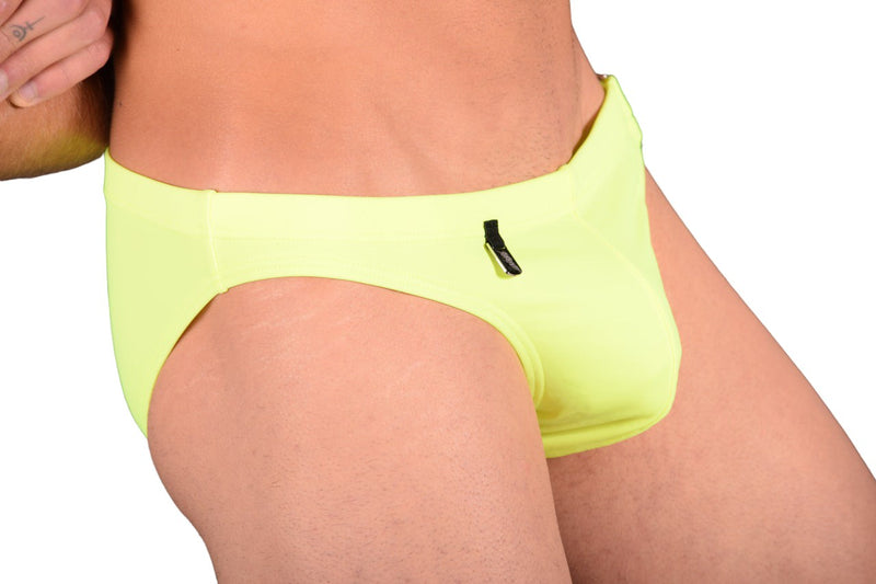 SMU Detachable Swim-Brief  Snug Pouch Swimwear Lime MX7