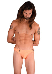 SMU Detachable Swim-Brief  Snug Pouch Swimwear Orange MX7