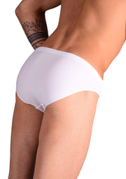 SMU Detachable Swim-Brief  Snug Pouch Swimwear White MX7