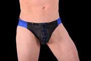 SMU Eye Grabber Leather brief Black blue P01003 H6