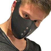 SMU Leather Mask Unisex Top Quality Canadian Leather in Black 1050 11