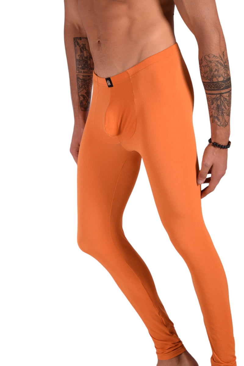 SMU Mens Legging Tight Fit Smoothie Orange S/M 12565 MX86