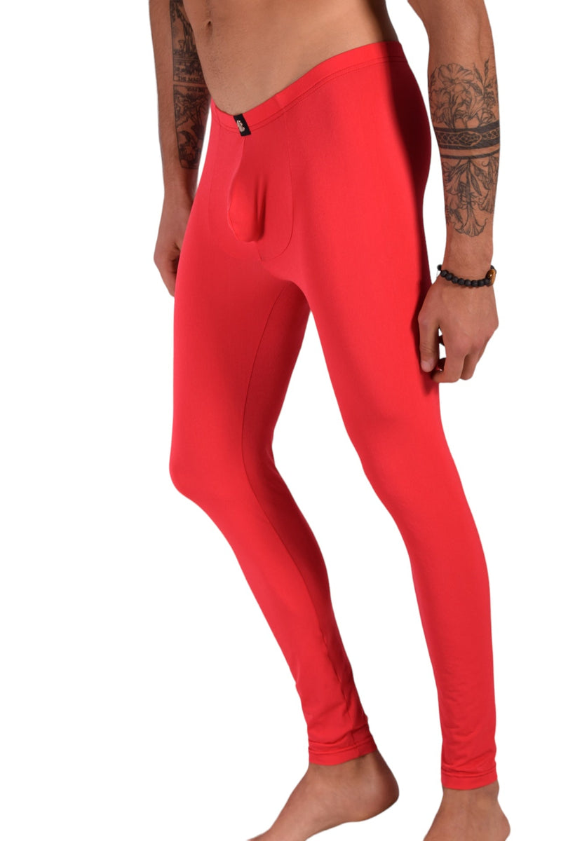 SMU Mens Legging Tight Fit Smoothie Red S/M 12568 MX85