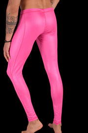 SMU Mens Shiny Pinky Legging Tight Fit S/M 12559 MX84