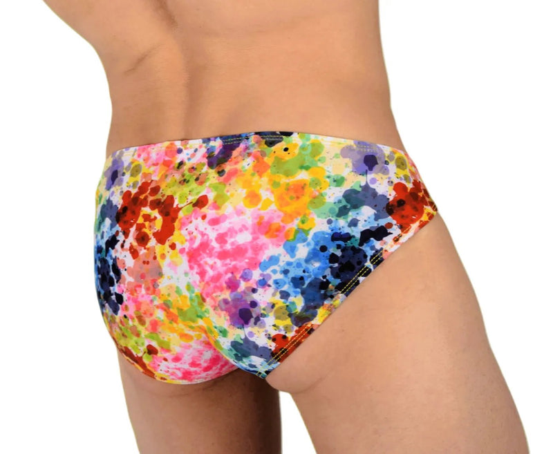 SMU Paint Splash Mini Brief Multi - Colors Speedo Cut P01203 H193