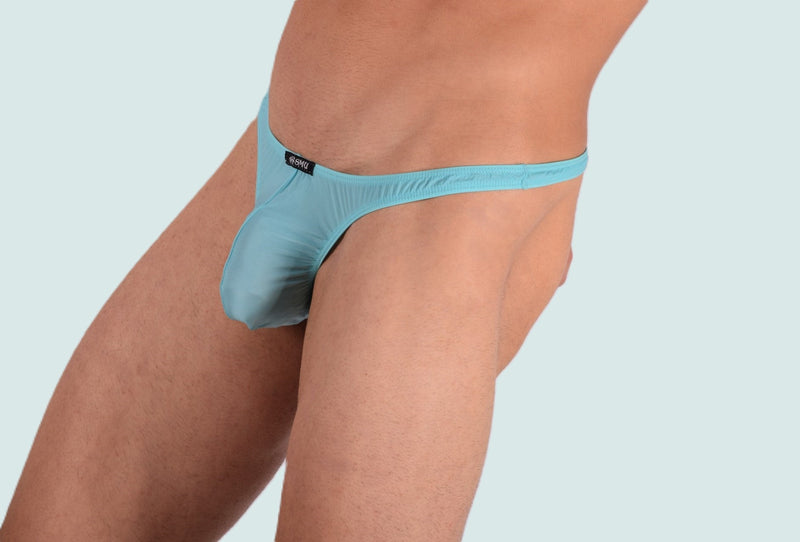 SMU Sensual Tanning Sheer Thong Aqua 100653 MX94