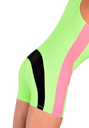 SMU Singlet Bodysuit Fashion Short Lime Pink 2C3