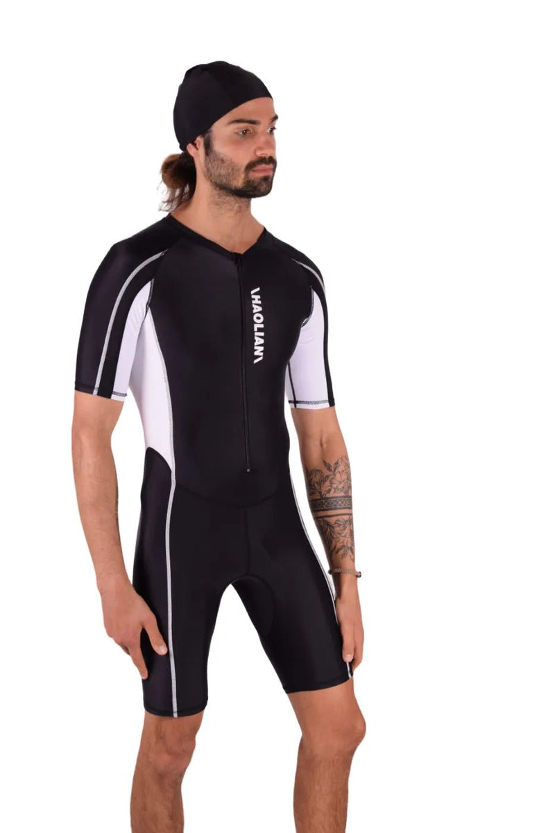 SMU Singlet Competition Swimwear Diving Bodysuit Short Black 2B6