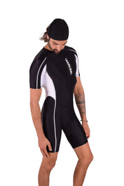 SMU Singlet Competition Swimwear Diving Bodysuit Short Black 2B3