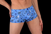 SMU Skulls Mini Boxer Brief sporty cut Blue  P01005 H43