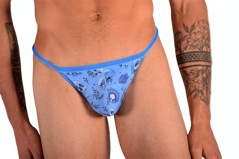 SMU Skulls Printed Tin G - String in Sky Blue P01014 H034