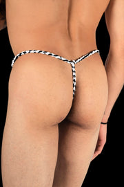 SMU Sumo Rope thong with Head Band Black 4827 MX3