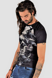 SMU T-Shirt Skull Mystical Black Shirts 32450 A