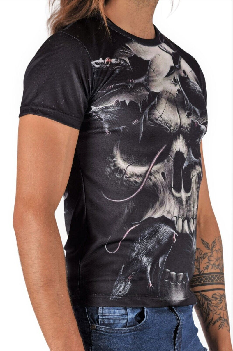 SMU T-Shirt Skull Mystical Black Shirts 32450 A