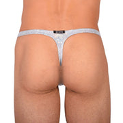 SMU Tanning Walking around sheer Party Silver Thong MX19 339764