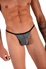 SMU Tiny Tanning G-String Pale Charcoal Print MX5 21