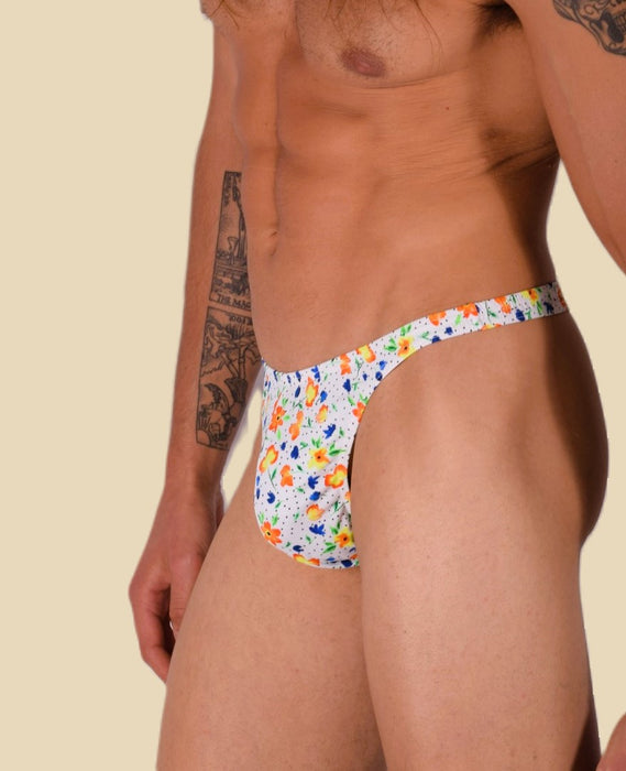 XS/S SMU Mens Thong Underwear Print Flowers 33445 MX11