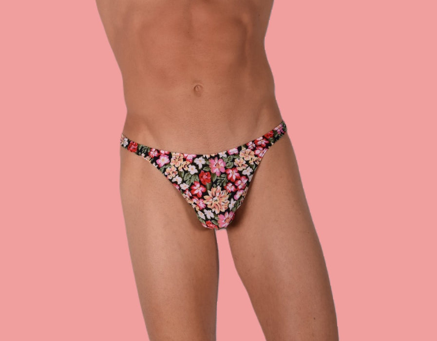 XS/S SMU Underwear Thong Flowers Print 33446 MX11