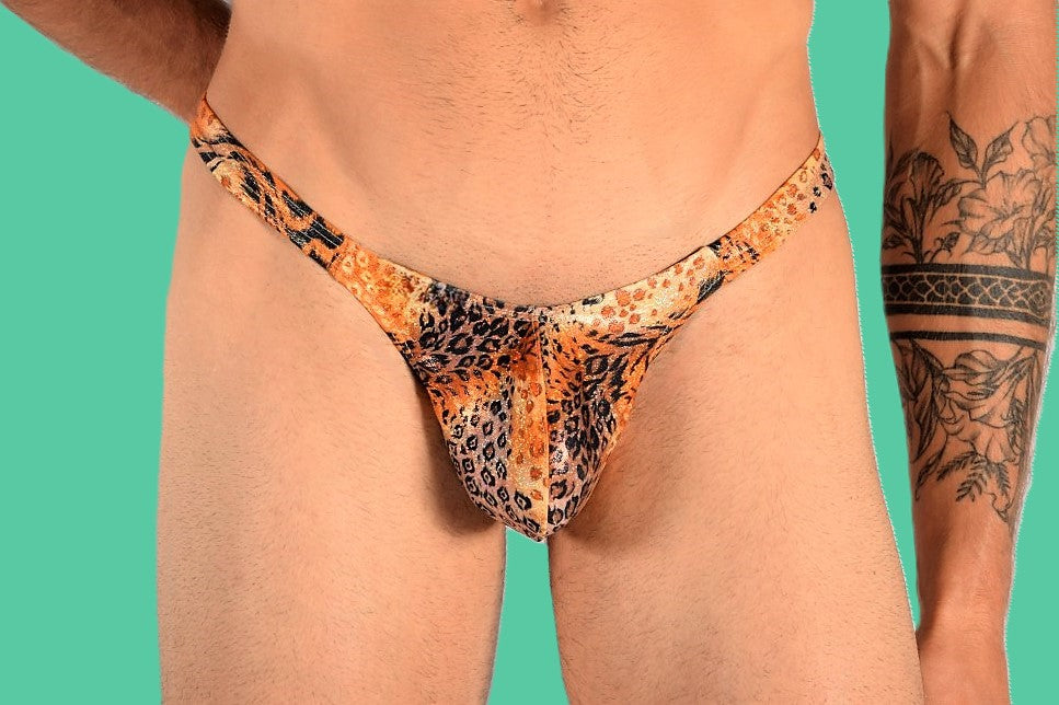 XL/2XL SMU Mens Thong Underwear Flash Panther 33448 MX11