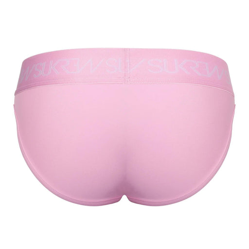 SUKREW Classic Briefs High - Cut Large Contoured Pouch Cover Stitch in Summer Pink2