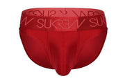 SUKREW Classic Briefs Stretchy Unlined Large Contoured Pouch in Liberty Red 393