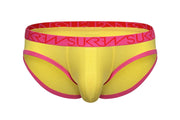 SUKREW Low - Rise Cotton Briefs Round Cupping Pouch Unlined Pineapple Yellow 391