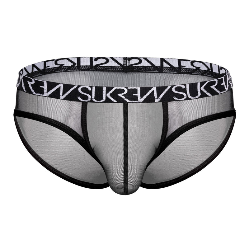 SUKREW Mesh Sheer Low - Rise Brief in Underground Black 81