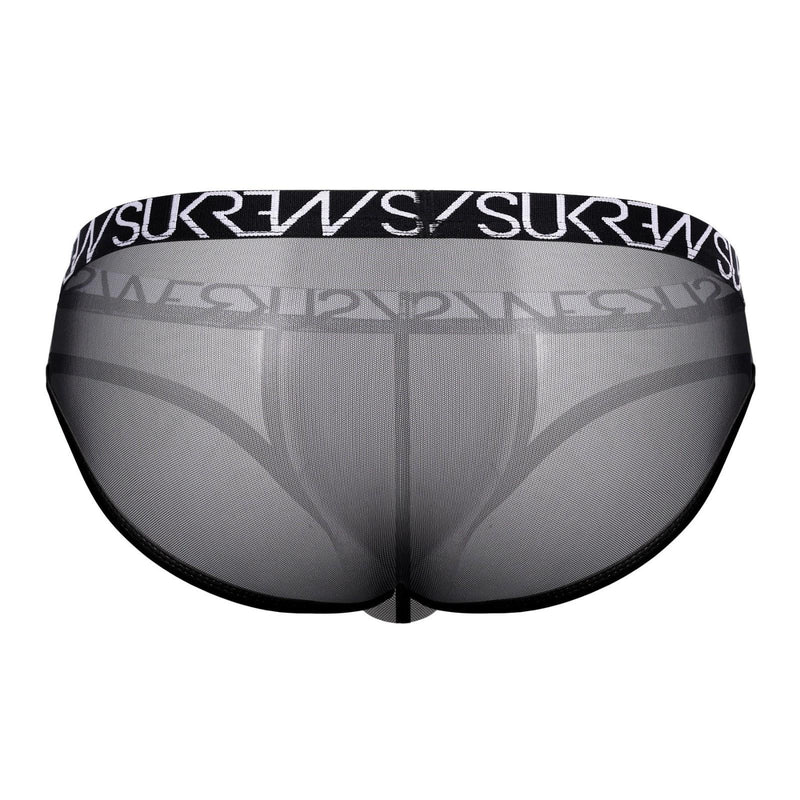 SUKREW Mesh Sheer Low - Rise Brief in Underground Black 82