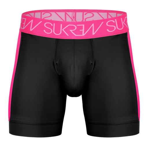 SUKREW Sprint Long Boxer Underground Sheer Mesh Panels in Electric Pink 431