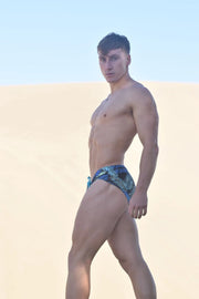 SUKREW Torrent Swim Brief Rounded Contoured Pouch Lined in Tropical Lime 425