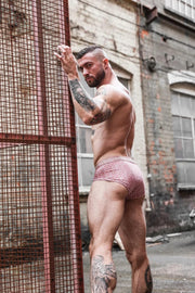 SUKREW Unlined Stretch Apex Briefs With Rounded Cupping Pouch in Diamond Pink 304