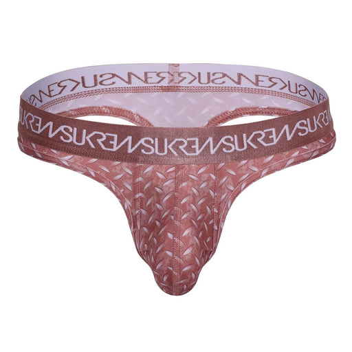 SUKREW Unlined Stretch Classic Thong With Large Contour Pouch in Diamond Pink 301