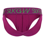 SUKREW V - Briefs Unlined Open Back Lifting Straps V - Shaped Deep Purple 33