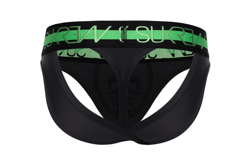 SUKREW V-Thong Shaped Hybrid 2-Back Lifting Straps Large Pouch Black 24