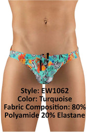 Swimwear ErgoWear Feel Bikini Swim - Briefs Voyager Green Floral 1062 453