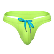 Swimwear SUKREW Torrent Swim Thong Unlined Rounded Contoured Pouch in Lime 411