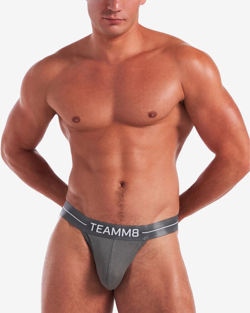 TEAMM8 Icon Thong Low - Rise Modal Fabric Thongs Metal Gray 272