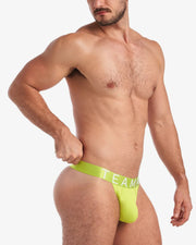 TEAMM8 Thongs Spartacus 2.0 Low-Rise Athletic Thong in Lime Punch