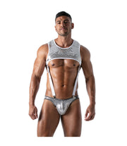 TOF PARIS Adjustable Suspender Only With Press Studs & Clips White O/S 374