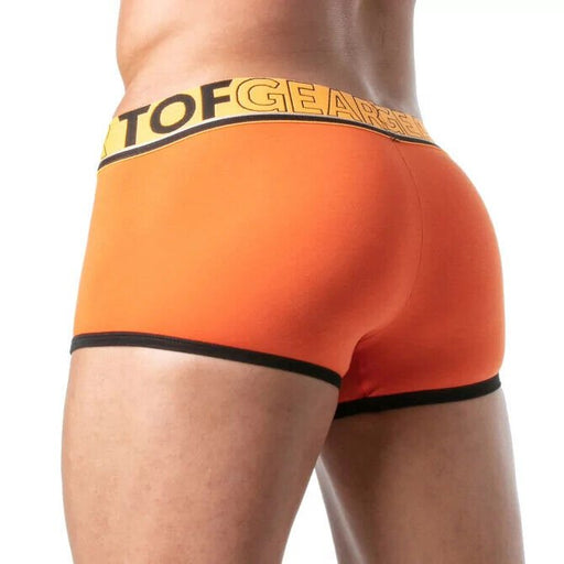 TOF PARIS Boxer Champion Trunk Jacquards Bi - Stretch Unlined Cotton Orange 292