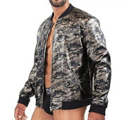 TOF PARIS Camouflage Vest Mid - Season Jacket Commando Bomber Upmarket Brass Zip1