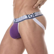 TOF PARIS Champion Jockstrap Unlined Pouch Soft Cotton Jock Purple 791