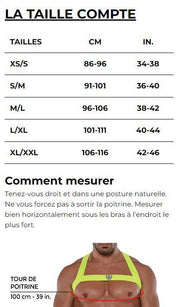 TOF PARIS Denim X-Harness Elasticated X-Shaped in Blue