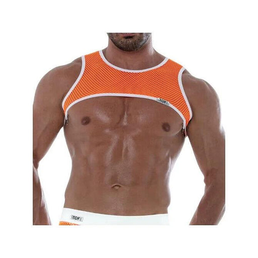 TOF PARIS Fluorescent Mesh Harness Neon Orange Contrast Straps 171